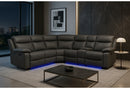 U6026 GREY PU 46A RIGHT SIDE FACING SECTIONAL WITH LED AND SPEAKER