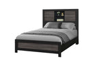 LISBON GREY/BLACK BOOKCASE FULL BED GROUP