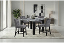 D5473 BAR TABLE AND 6 D06 BAR STOOLS
