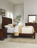 Vaughan Bassett Vista Queen Sleigh Bed in Warm Cherry